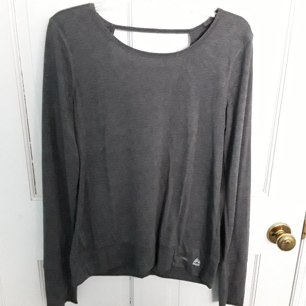 RBX Long Sleeve Open Back Top